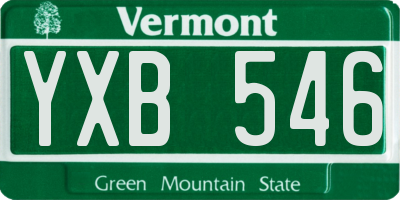 VT license plate YXB546