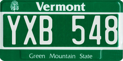 VT license plate YXB548