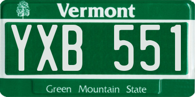 VT license plate YXB551