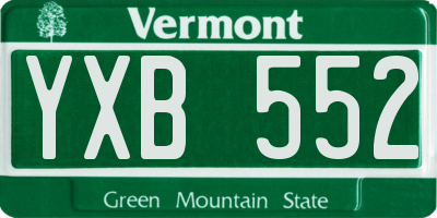 VT license plate YXB552