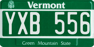 VT license plate YXB556