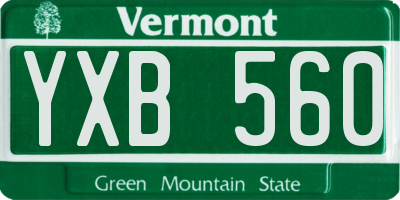 VT license plate YXB560