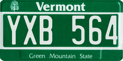 VT license plate YXB564