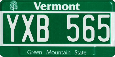 VT license plate YXB565
