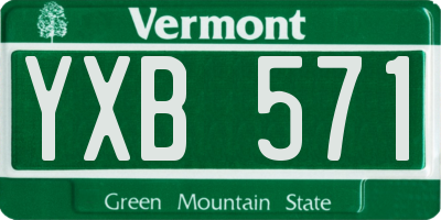 VT license plate YXB571