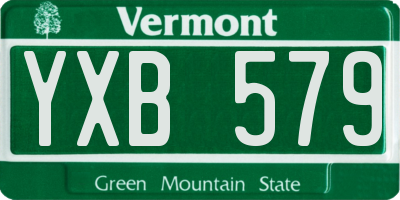 VT license plate YXB579