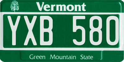 VT license plate YXB580
