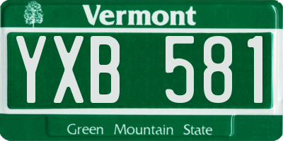 VT license plate YXB581
