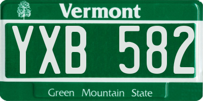 VT license plate YXB582