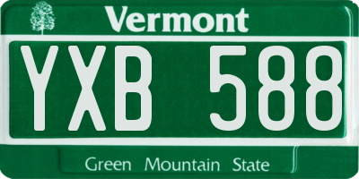 VT license plate YXB588
