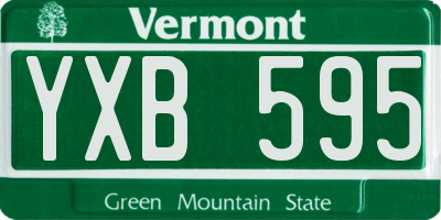 VT license plate YXB595