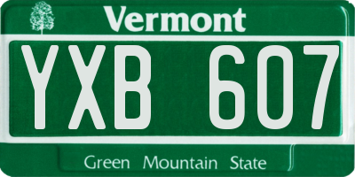 VT license plate YXB607