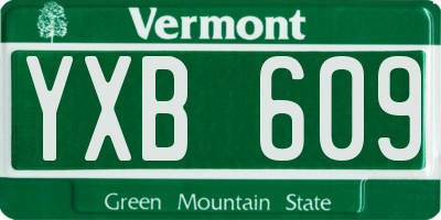 VT license plate YXB609