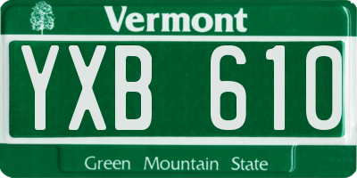 VT license plate YXB610