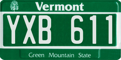 VT license plate YXB611