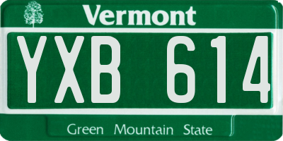 VT license plate YXB614