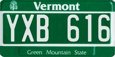 VT license plate YXB616