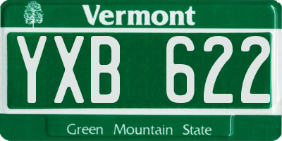 VT license plate YXB622