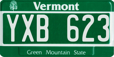 VT license plate YXB623