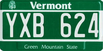 VT license plate YXB624