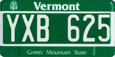 VT license plate YXB625
