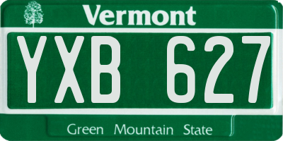 VT license plate YXB627