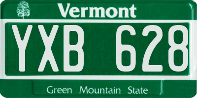 VT license plate YXB628