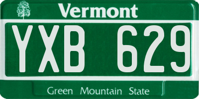 VT license plate YXB629