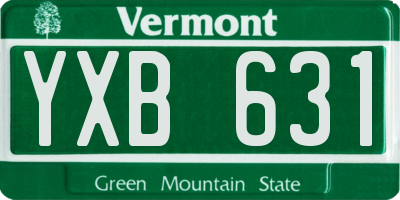 VT license plate YXB631