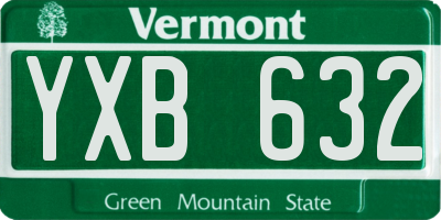 VT license plate YXB632