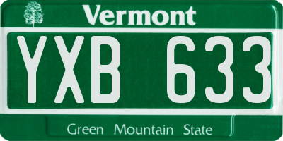 VT license plate YXB633