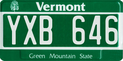VT license plate YXB646