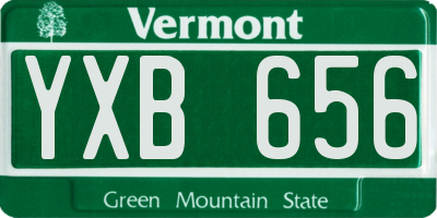VT license plate YXB656