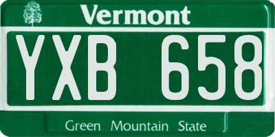 VT license plate YXB658