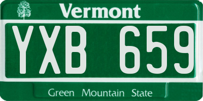 VT license plate YXB659