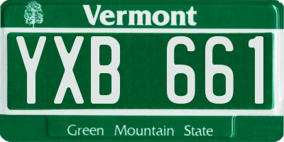 VT license plate YXB661