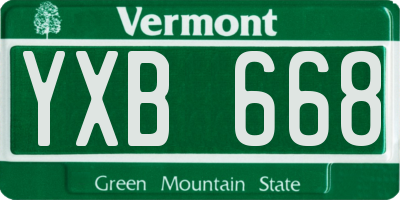 VT license plate YXB668