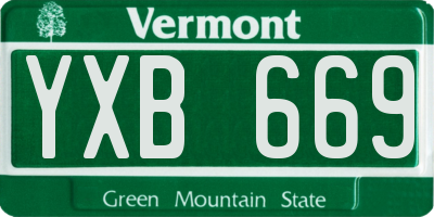 VT license plate YXB669