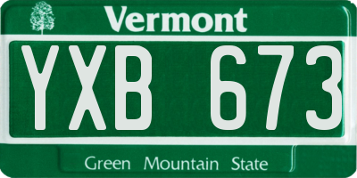 VT license plate YXB673