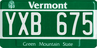 VT license plate YXB675