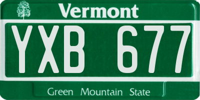 VT license plate YXB677