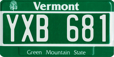 VT license plate YXB681