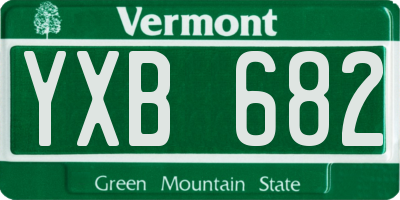 VT license plate YXB682