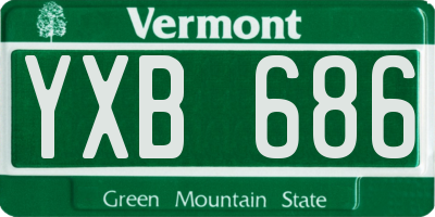 VT license plate YXB686