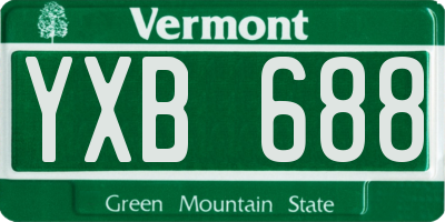 VT license plate YXB688