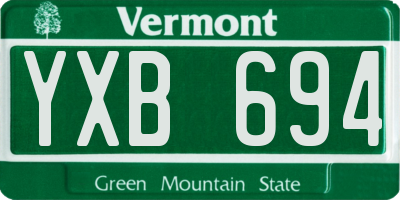 VT license plate YXB694