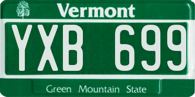 VT license plate YXB699