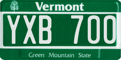 VT license plate YXB700