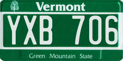 VT license plate YXB706