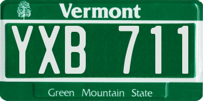 VT license plate YXB711